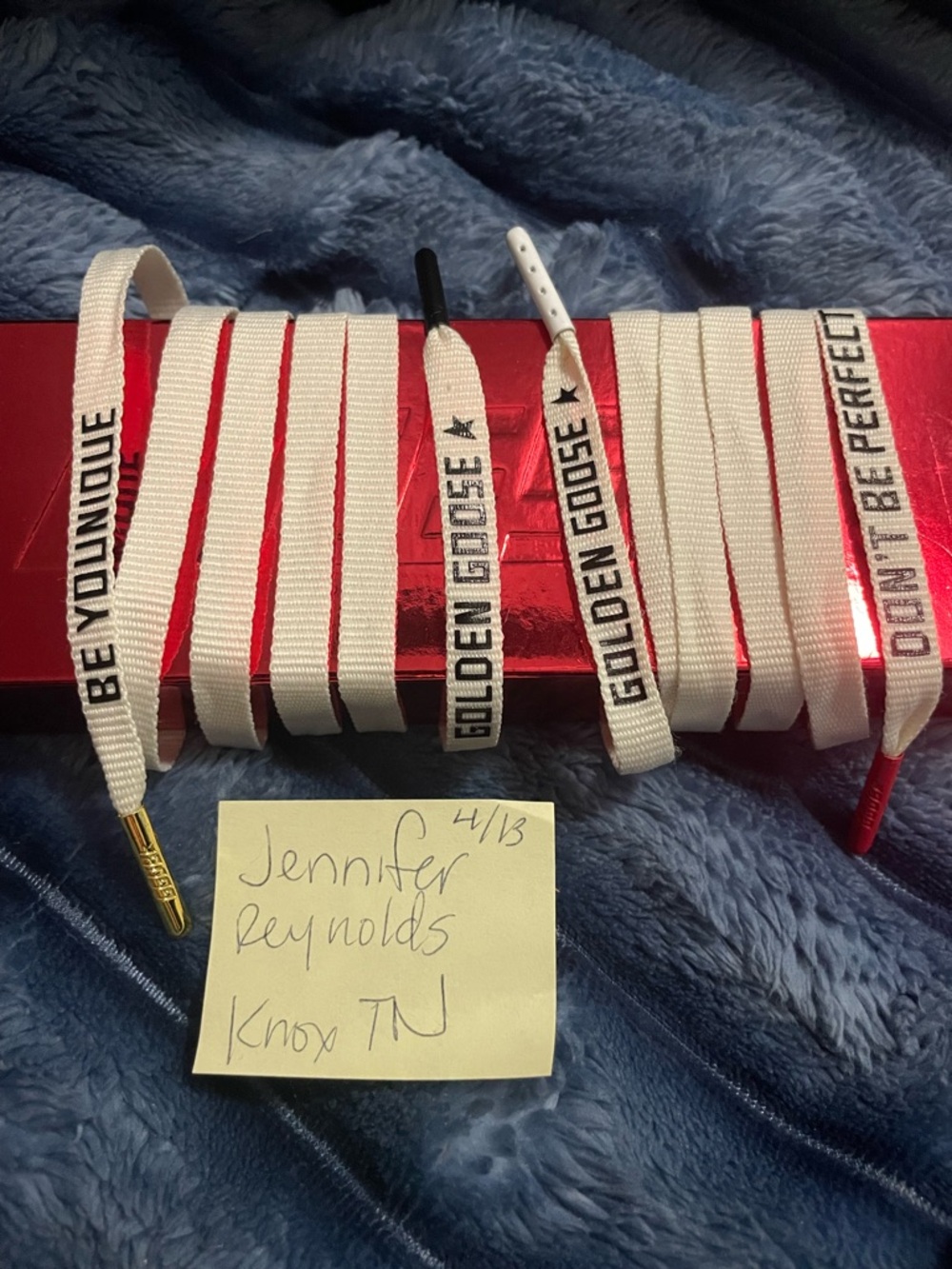 Golden goose ribbon laces 110 cm